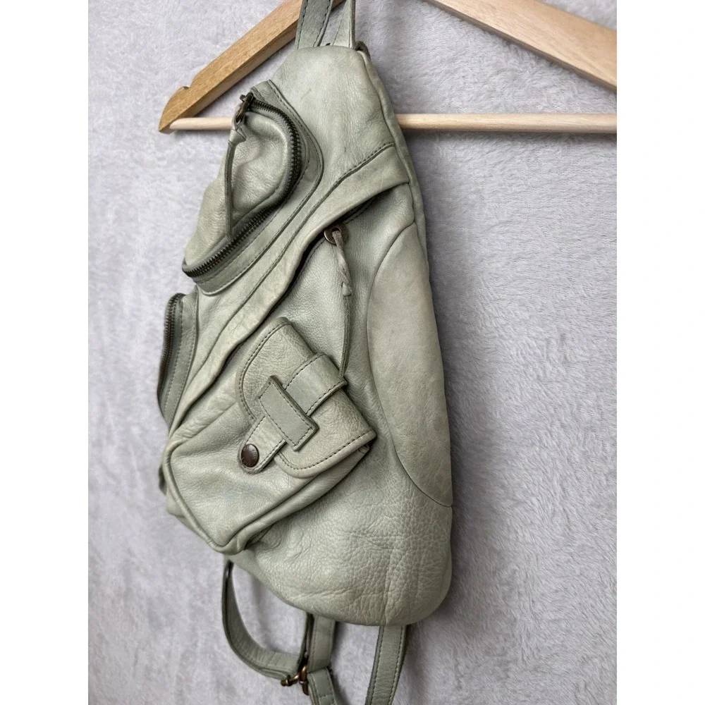 Free People We The Free Sparrow Convertible Sling Distressed Leather Backpack